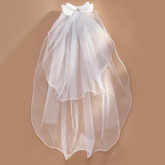 🆕Women Hair Bow Veil  Bow Clip Bachelorette Accessories Bride Shower Gift - Picture 8 of 8